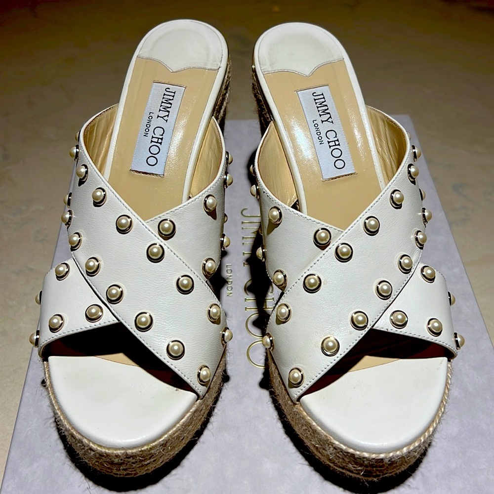 Jimmy Choo slip on wedges